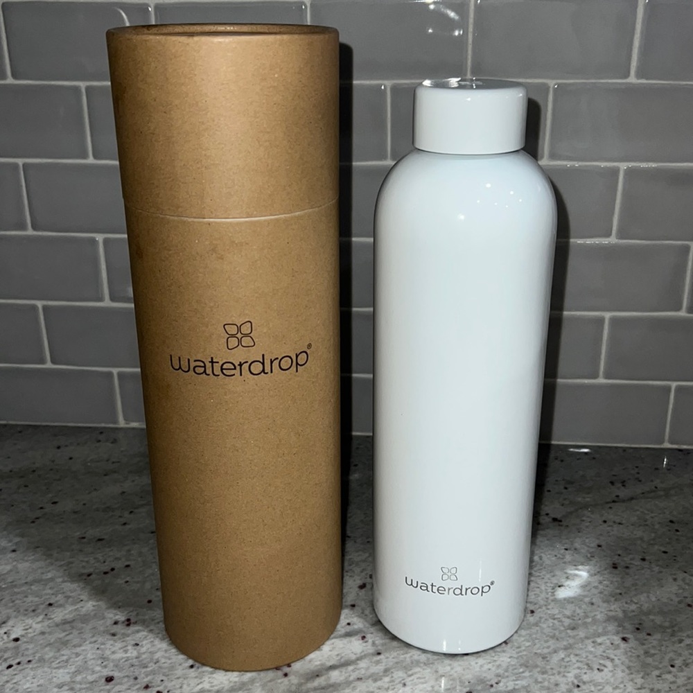 White waterdrop Water Bottle